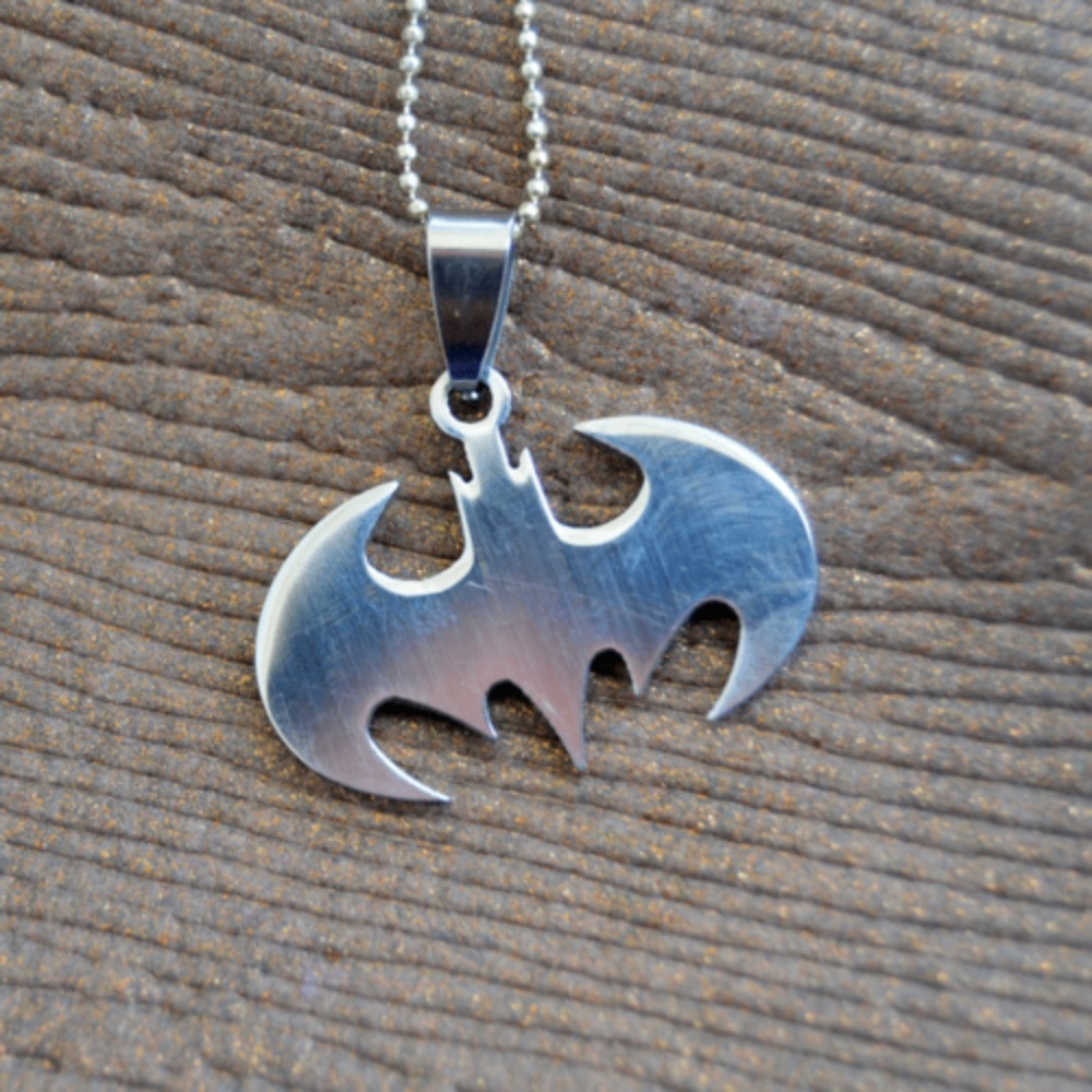 Superhero  Stainless Steel Batman Necklace